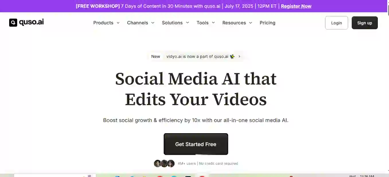 Vidyo.ai Review (Now Quso.ai): Free AI Tool for Video Editing & Social Media Management